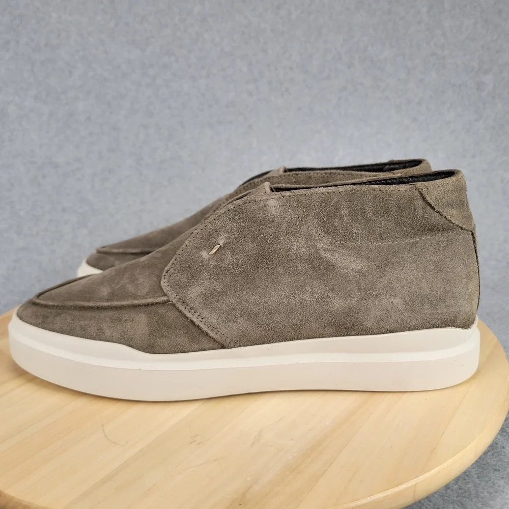 Boggi Milano Suede Chukka Boots Mens EU 43 Gray Slip On Moc Toe Portugal